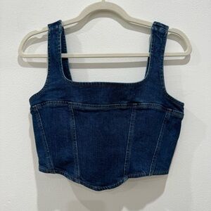 Reformation Jeans Denim Crop Top Tank